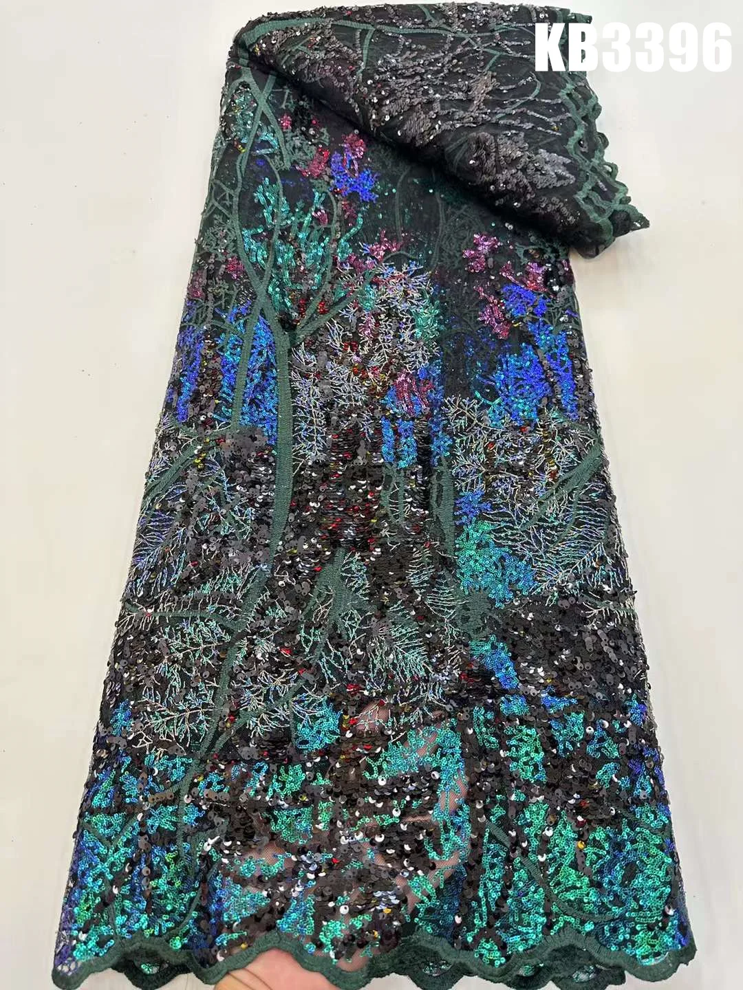 

Christmas Teal Green Lace Nigerian Fabric Africa Lace Fabric High Quality 2023 Wedding Purple Sequin Lace Fabric Elegant Dresses