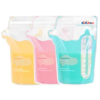 ZUCUBEBE Breast Milk Storage Bag, 8-Ounce Breast Milk Storage Bag, BPA-Free，Double Zipper，Heat-Sealing Sides，Easy-Write Label 1