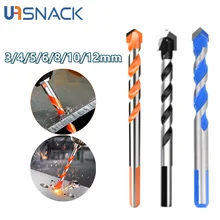 

Twist Drill Bit Threaded Woodworking Tools Triangle Tungsten Steel Wall Concrete Drill Bit Home Marble Overlord Drill Power Tool