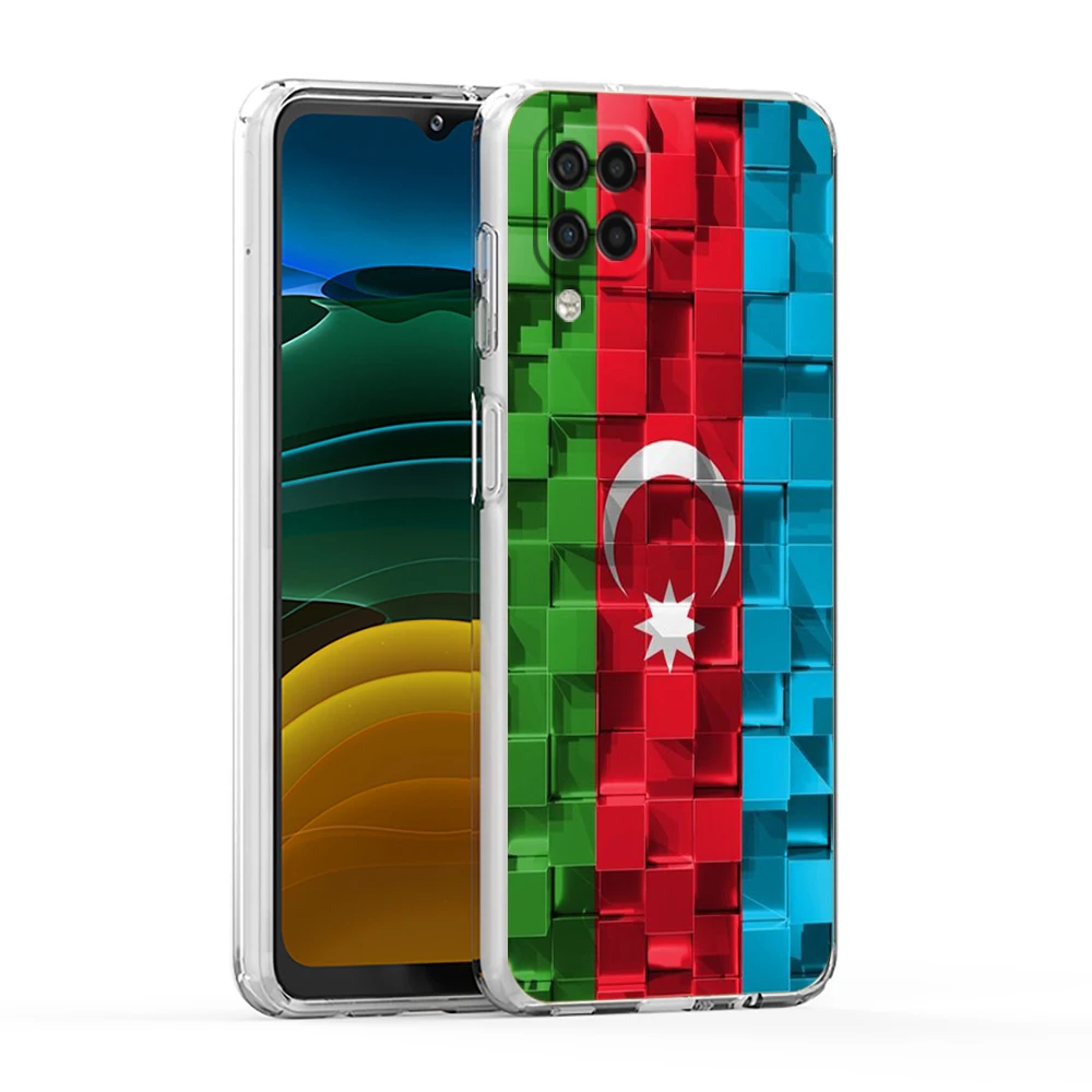 Azerbaijan flagge fall für samsung galaxy a13 a22 a32 a52 a72 a51 a71 a11 a31 a41 a33 a53 a73 5g transparente silikonsc halen kappen – Detail 1