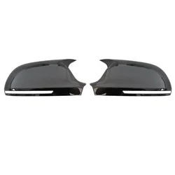 Sleek Glossy Black Rearview Mirror Cover Caps - Set of 2 (Bright black)