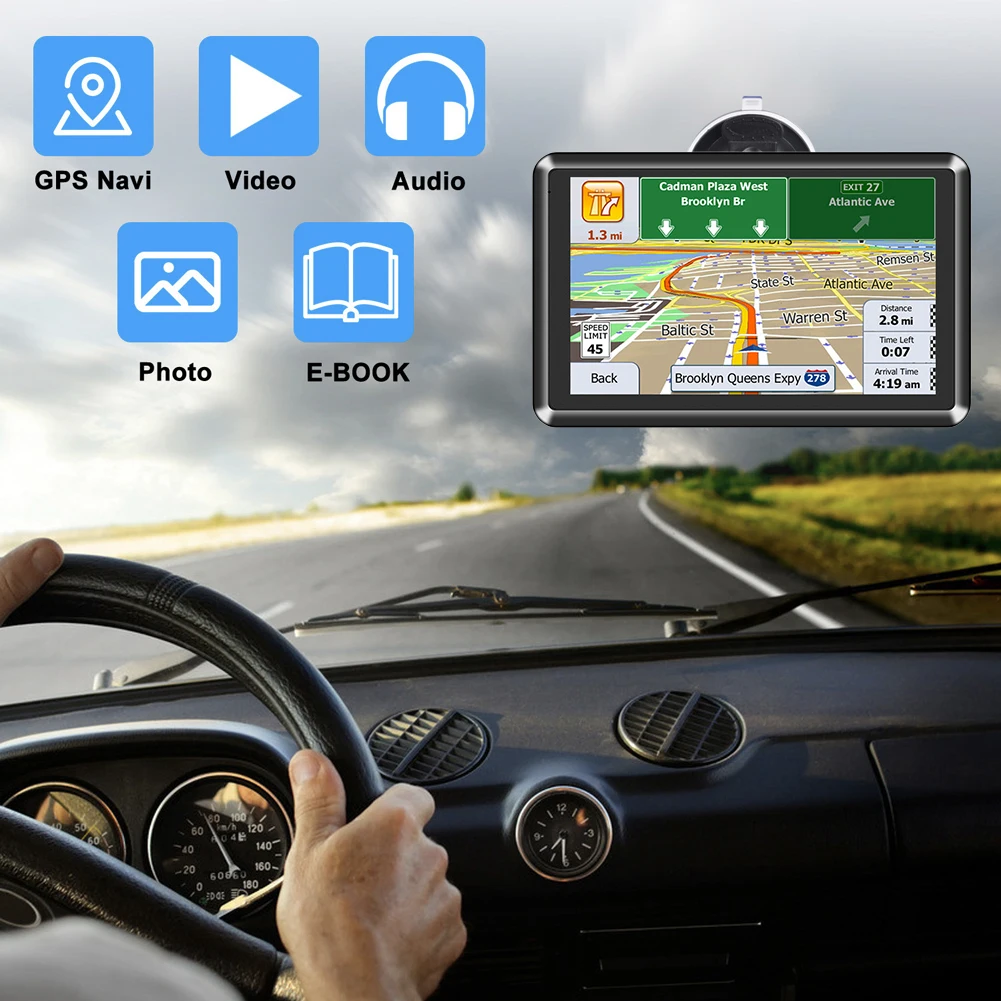 GPS ׺̼ ڵ Ʈ HD ׺,  ˸, ȣ, , Ϲ 256MB + 8GB FM ۽ű, 5 ġ