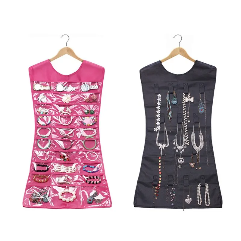 Elegant Dress-Shaped Hanging Jewelry Organizer & Storage Bag
