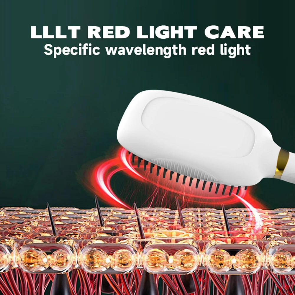 Electric Spray Massage Comb Red Light varvibration Anti Hair Loss Growth Hair Massage Scalp Brush Liquid Oil Applicator Car