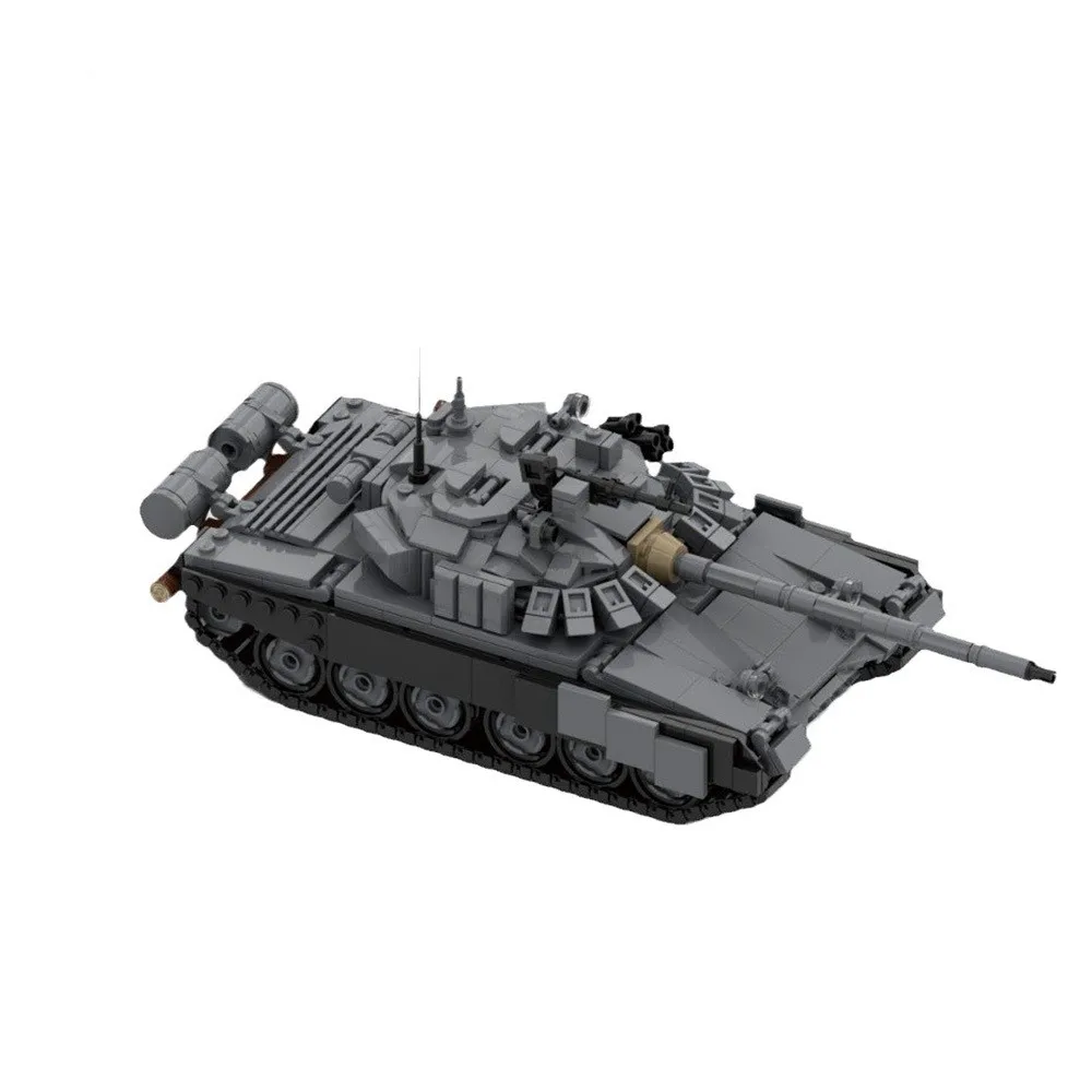 

MOC Military Weapon T-72B3 Main Battle Tank Tracked Armored Vehicle Model Brick DIY Assembly Children's Toy Gift