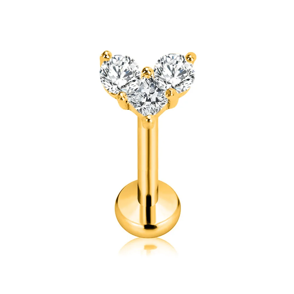 ASTM F136 G23 Titan Blütenblätter Blatt Herz Schmetterling Threadless Piercing Pin Push-in Labret Daith Conch Ohrring 16G 18G 20G – Detail 5
