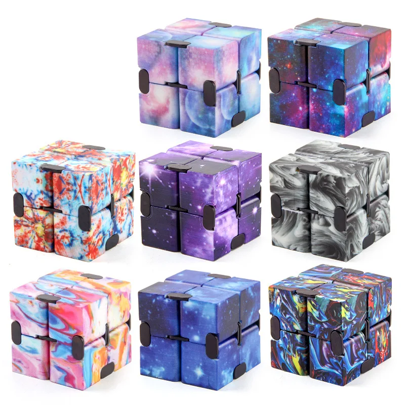 Starry Sky Infinity Magic Cube Square Puzzle Toys Relieve Stress Hand Game Four Corner Maze Toys Children Adult Decompression fidget toys puzzle toys anti stress toys puzzle cube magic puzzle cube