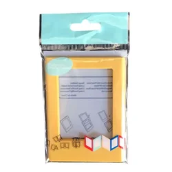 Acrylic Magnetic Photo Display Frame, 3-Inch Transparent Picture Holder (Yellow)