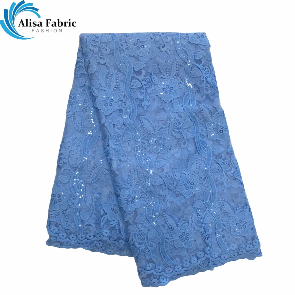Sequin Lace African Lace Fabric White High Quality French Fabric Mesh Nigerian Fabrics For Wedding Dress