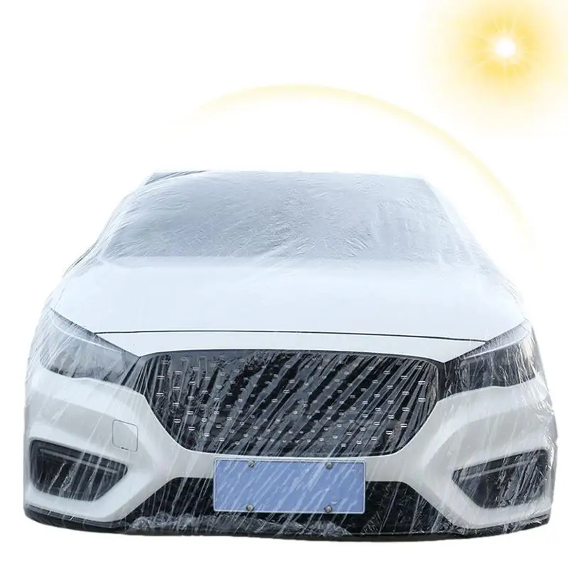 

Transparent Car Cover Auto Full Cover Protective Sunshade Thickening Material Protection Supplies for Most Cars SUVs Sedans
