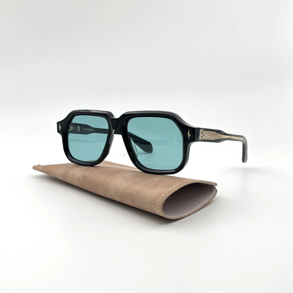 

CHALLENGERI Sunglasses for Men Acetate Square High Quality Women Trendy Retro Fashion Designer Handmade Outdoor UV400 Eyeglasses