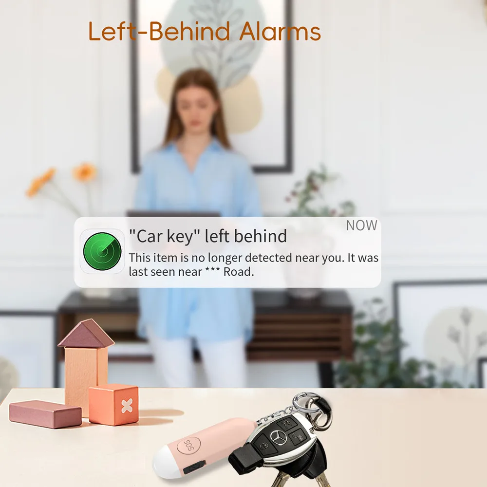 AIYATO Locator Emergency SOS 130DB Personal Alarm Self Defense Emergency Button Or Pull Pin Alert Device Work With Apple Find My