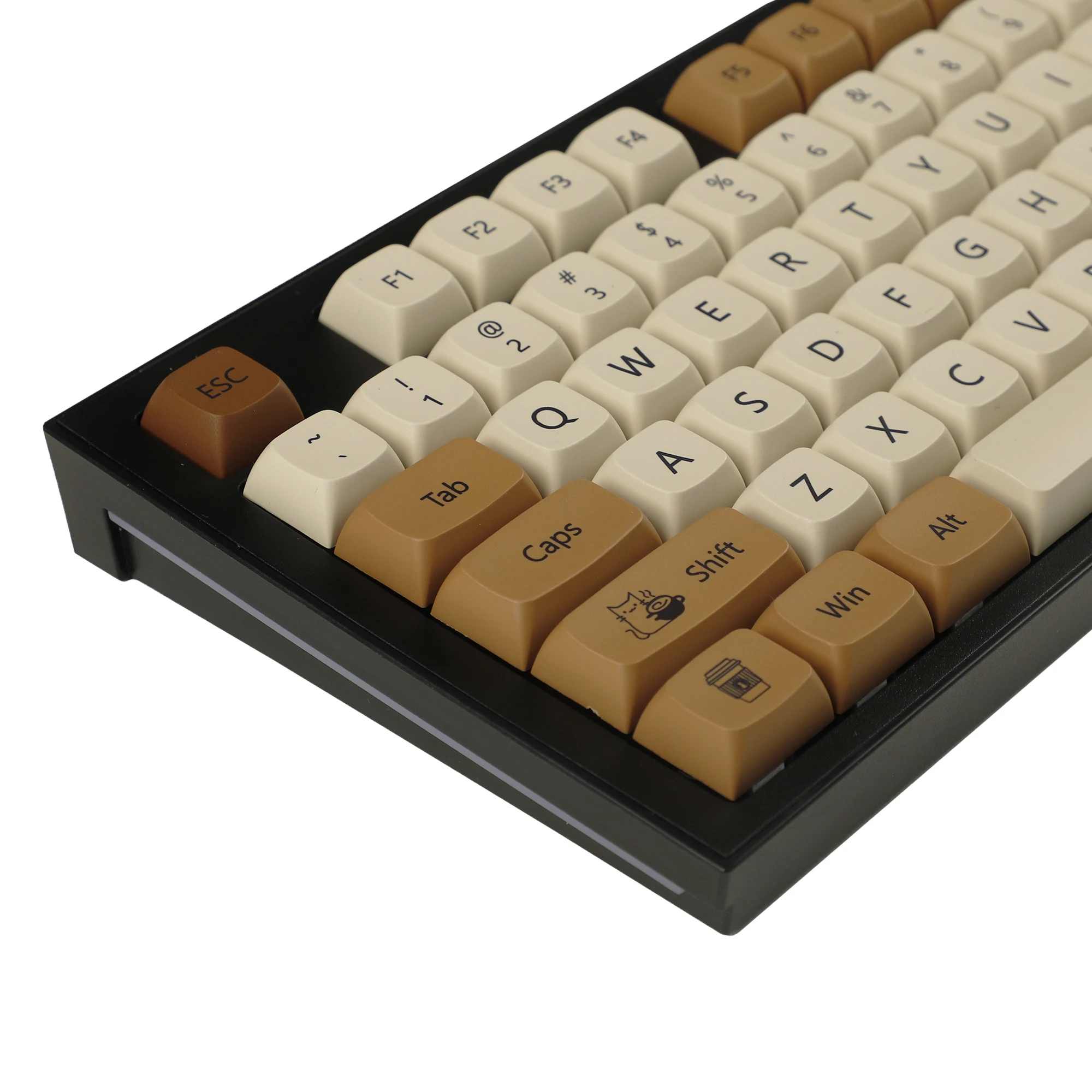 Ymdk-keycaps Coffee Cat 138 Perfil Zda Xda v2 Dye Sub Pbt 104 Tkl 60 96 84 68 64 Switches mx - Imagem 3