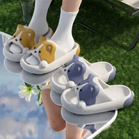 Cartoon Corgi Slippers For Women Summer Sandals Cute For Outdoor And Indoor Bathroom Home Slippers Soft Bottom Anti Slip 1