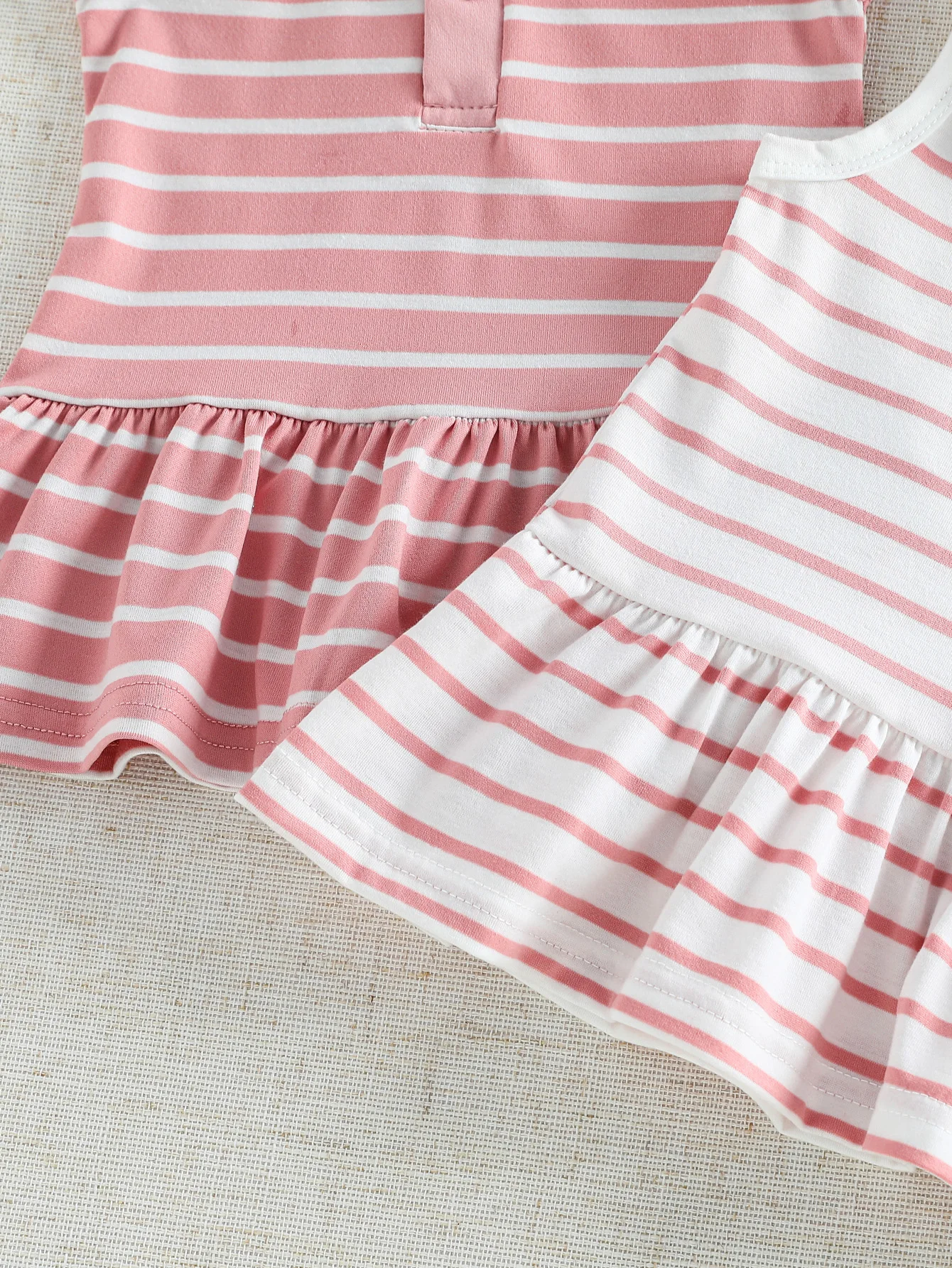 Baby Girl Striped Polo Dress Set 5