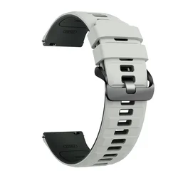 Versatile Silicone 22mm Watch Strap - Premium Design for Comfort and Style (Ancient white grey)