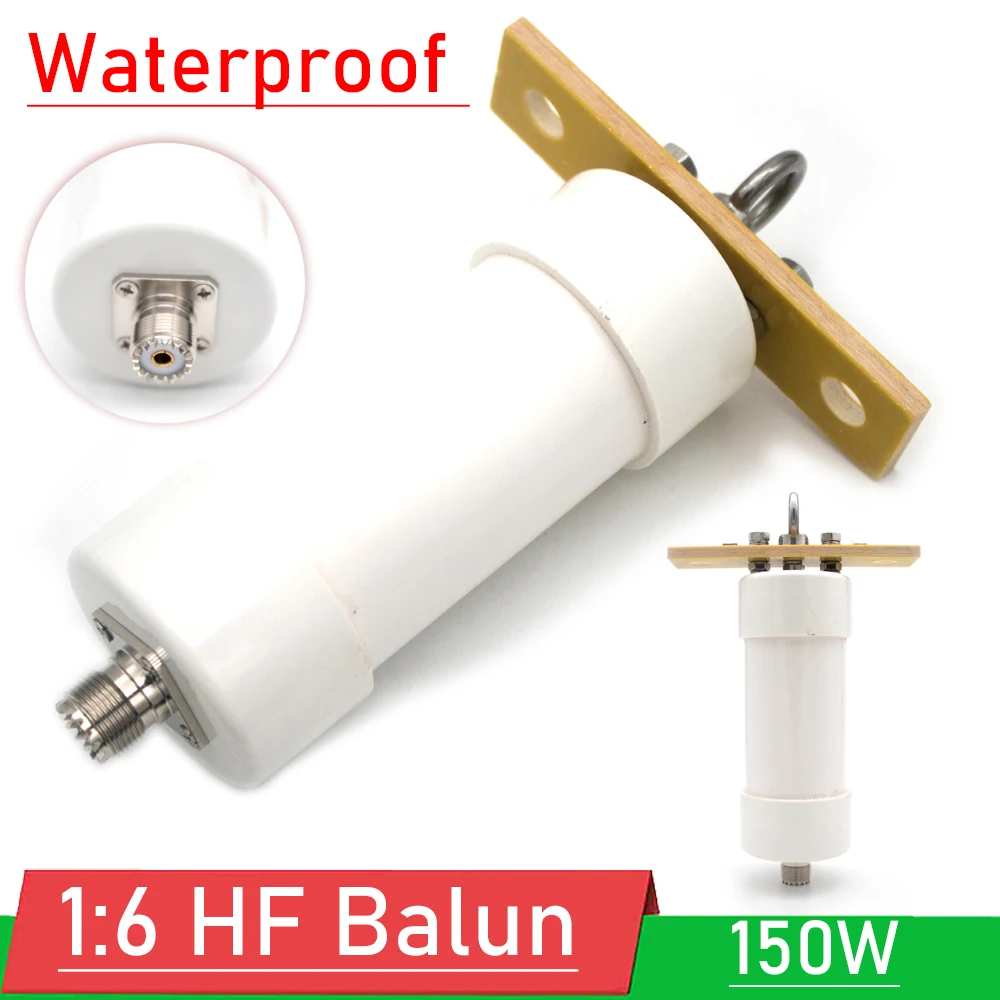 

200W 1:6 Balun 1-56MHz Ratio HF Balun F/ Amateur Dipole Short wave Antenna Receiver 6:1 Balun 50ohm TO 300ohm A11