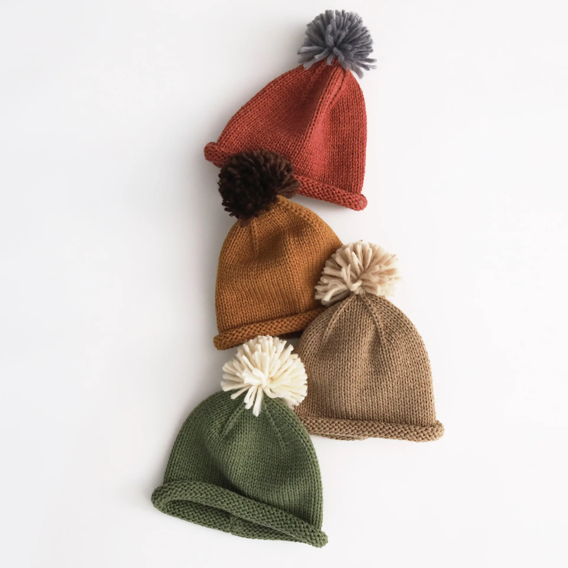 Kids Warm Knitted Beanie Hat with Pom Pom for Winter