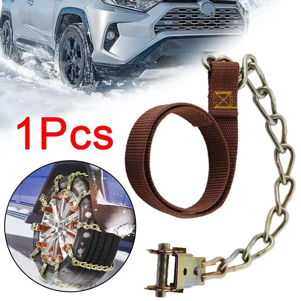Car Winter Snow Chains Iron Snow Chain Non-slip Chain Truck Tire Wheels 1t Anti Powerful Suv Chains Car Supplies X7S4