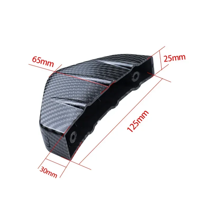 4pcs Universal Carbon Fiber Car Modified Rear Bumper Diffuser Spoiler Black Red ABS Rear Bumper Lip Diffuser Anti-collision