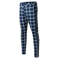 2023 New Pant Sweatpants Mens Slim Fit Plaid Print Zipper Casual Fashion Long Pants Trousers Free Shipping - Image 6