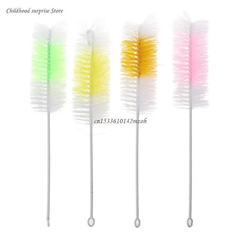 

Removable Nylon Baby Cup Bottle Brush Kitchen Cleaning Tool Brush Random Color Dropship