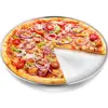 Round Pizza Pan Stainless Steel Kitchen Plate Home Dish Serving Tray Restaurant Use Plates Bowls Tableware Accessories Home 5