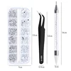 3Pcs/Set Nails Art Accesorios Multi-Size Rhinestones 3D Crystal DIY Decorations Glitter Crystal Rivet Gem 3D Nail Supplies 2