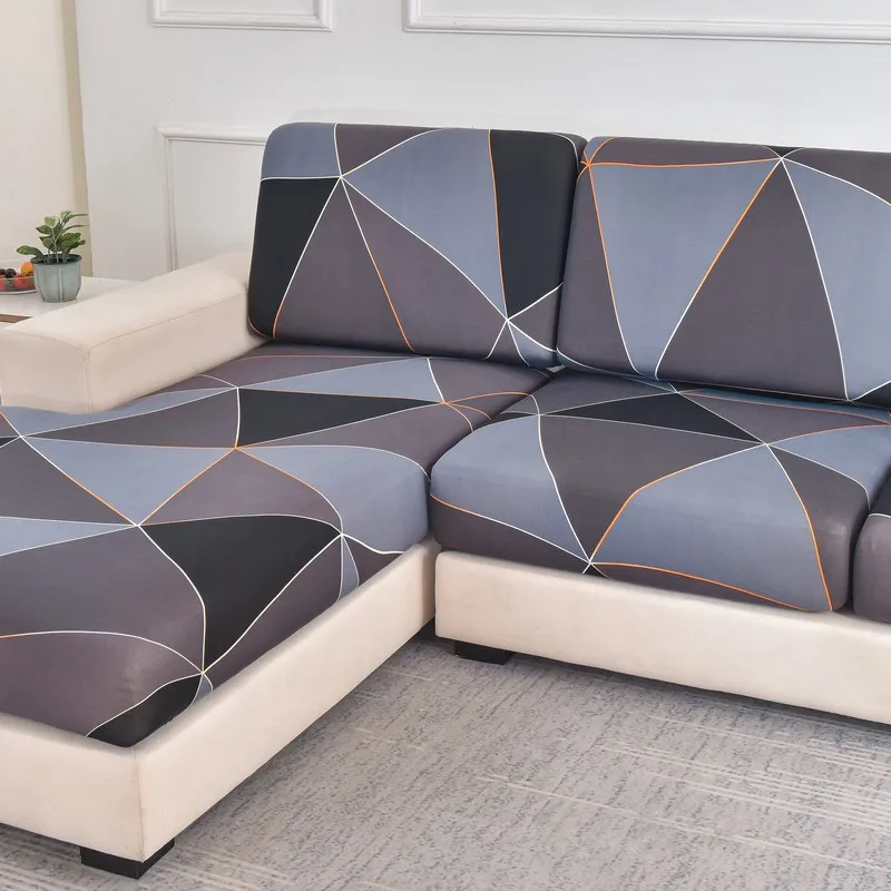 stretch printed stretch sofa seat cushion cover backrest cover protector for couch sofa cover L shape chaselong slipcovers 5