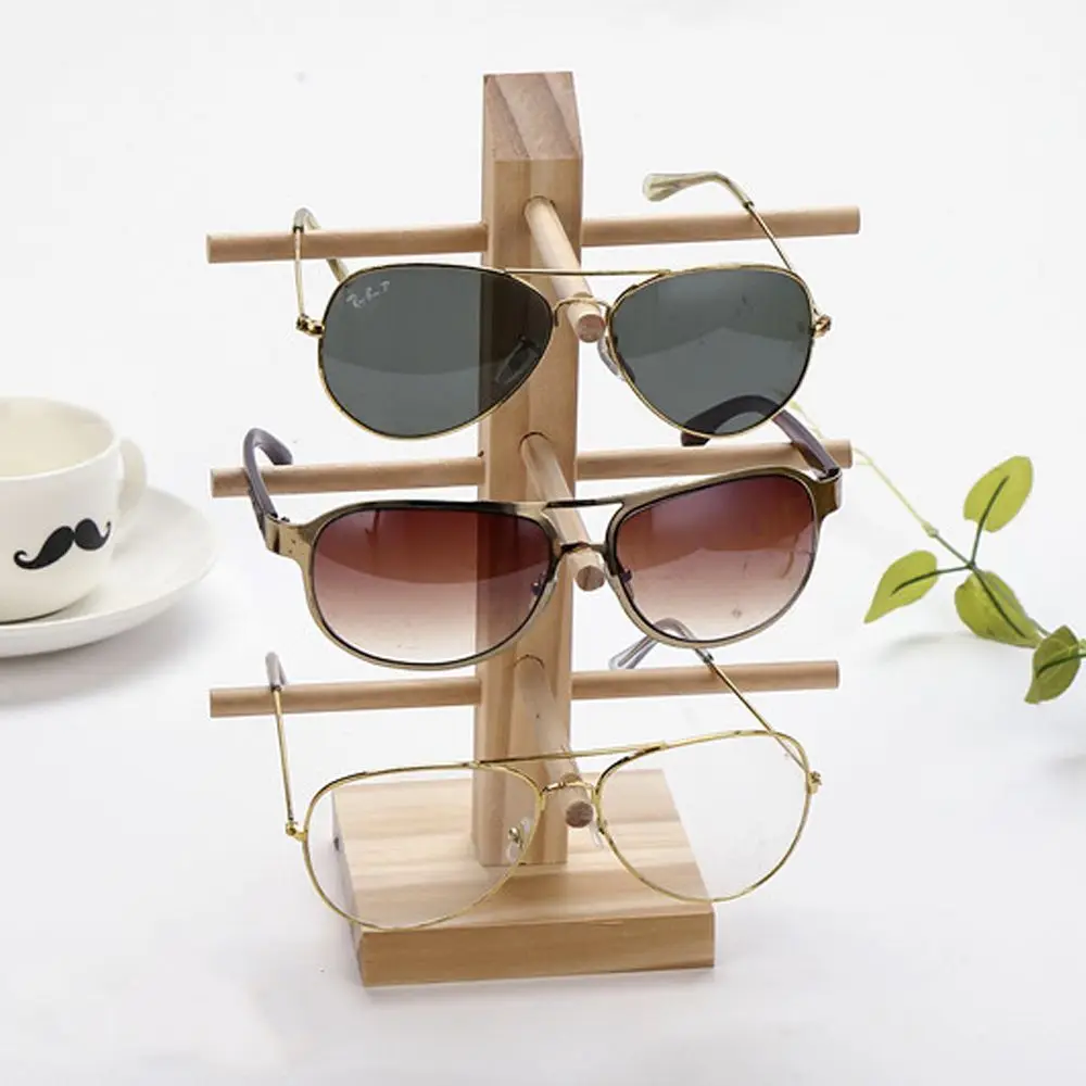 Sunglasses Display Stand Multi Layer Wooden Glasses Storage Rack_voghion.com