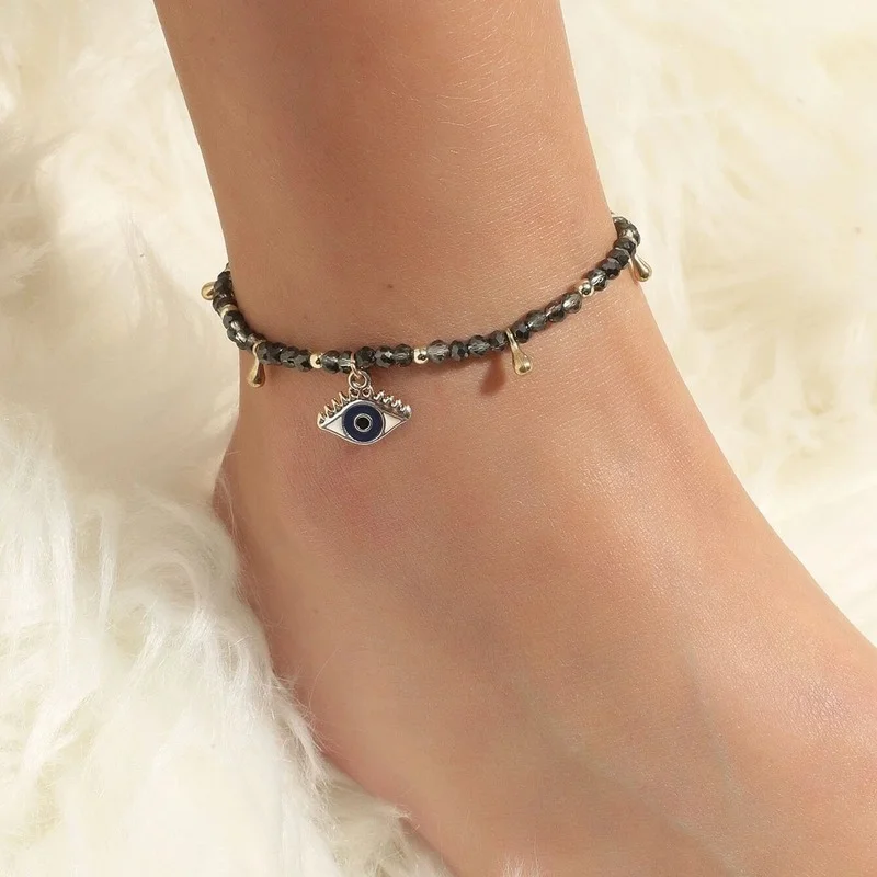 Mixex Color Beaded Anklets For Women Summer Holidays Beach Foot Jewelry Evil Eye Ankle Bracelet bead bracelet,beads anklet