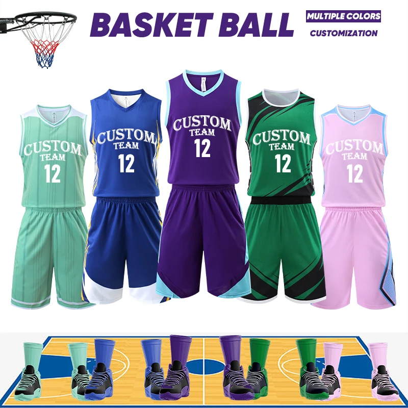 Basketball Jerseys Cheap Basketball Jerseys Breathable Basketball Wear 100% Polyester Kids Shirts Uniforms for Men's