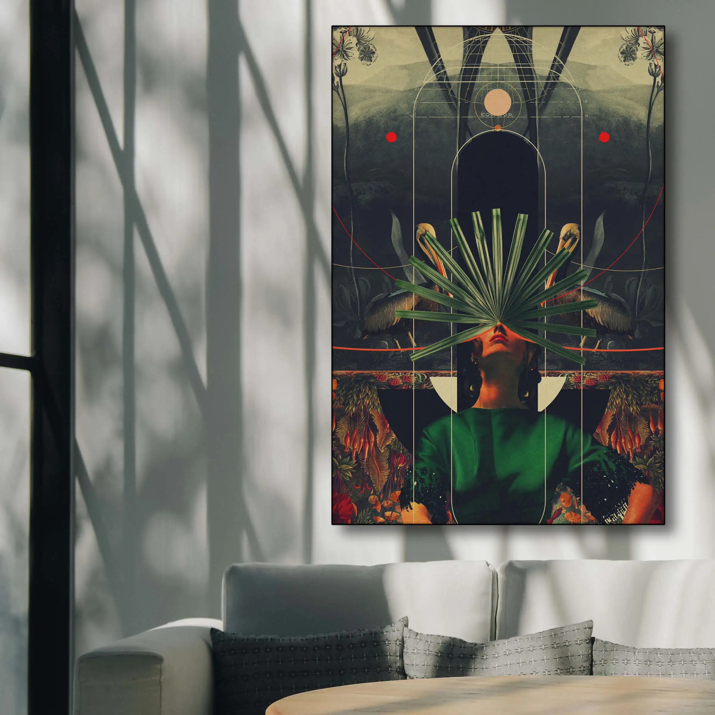Vintage Abstract Art Donna Canvas Painting With Frame Jungle Plants Ocean Stars Tv Beach Girl Poster Prints Landscape Painting