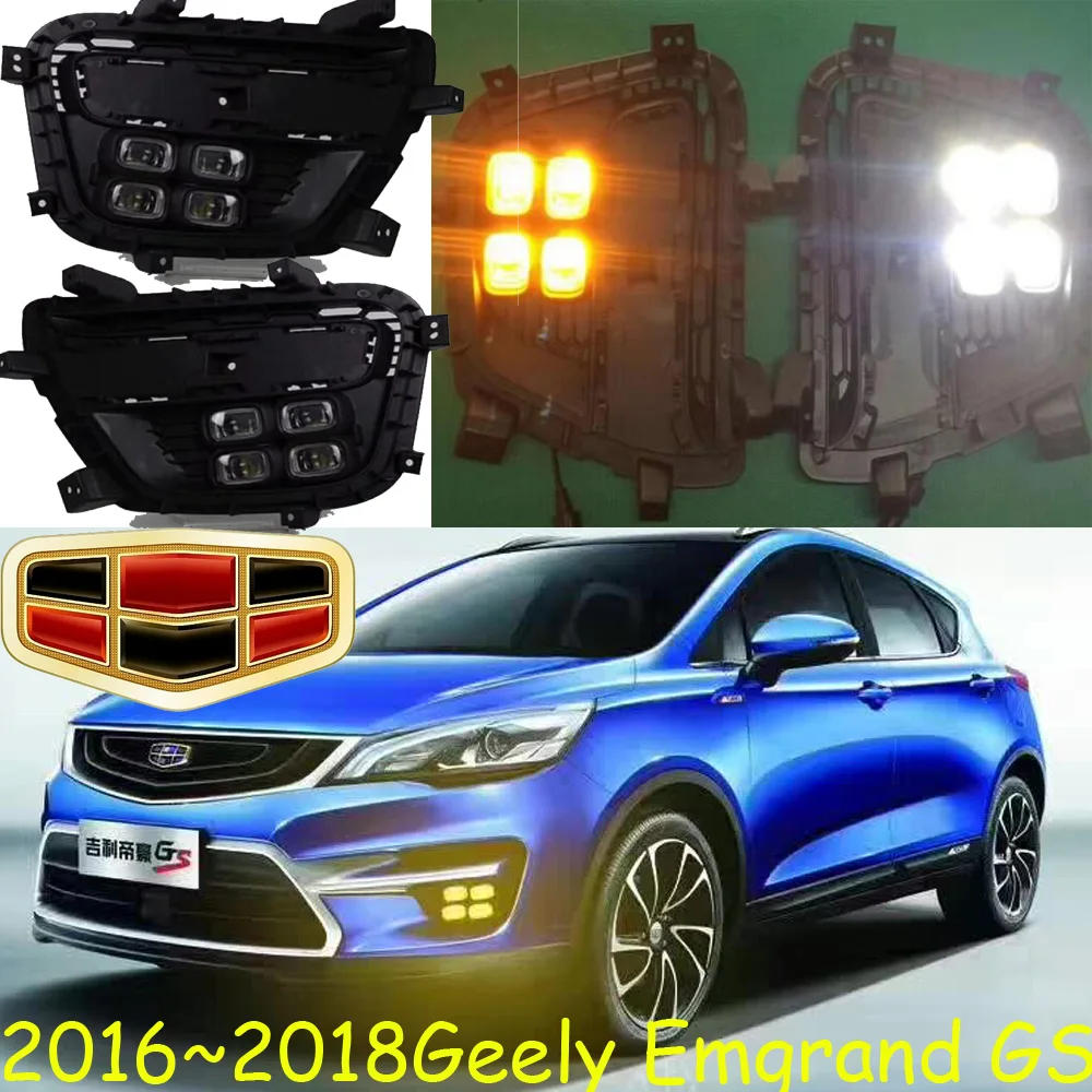

Geely Emgrand GS дневные фонари; 2016 2017 2018 года, светильник, 2 шт./комплект, Бесплатная доставка! GS противотуманные фонари, EC7,EC8 GS