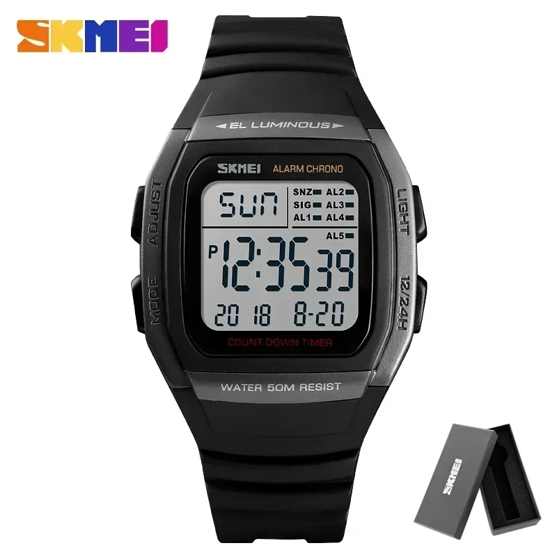 Enhanced Product Title: 

SKMEI Chrono Countdown Men's Luminous Digital Sport Watch