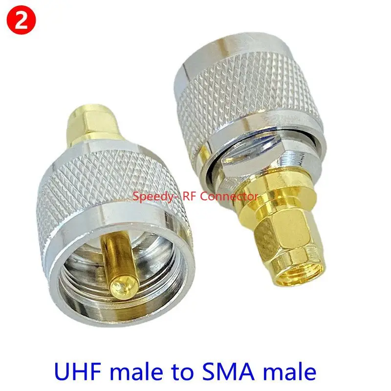 Premium UHF to SMA Coaxial Adapter Connector - Brass RF Terminals