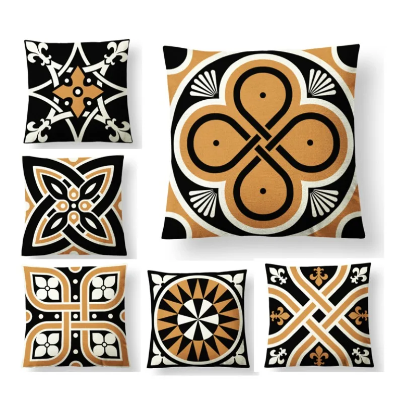 

Geometric pillowcase 45x45 bohemian abstract striped pillow sofa cushion cover decor living room Pillowcase Accessories DF268