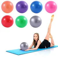 25cm Mini Yoga Ball Soft Pilates Exercise Gym Ball PVC Non Slip Home Training Balance Stability Inflatable Straw Easy Inflation 1