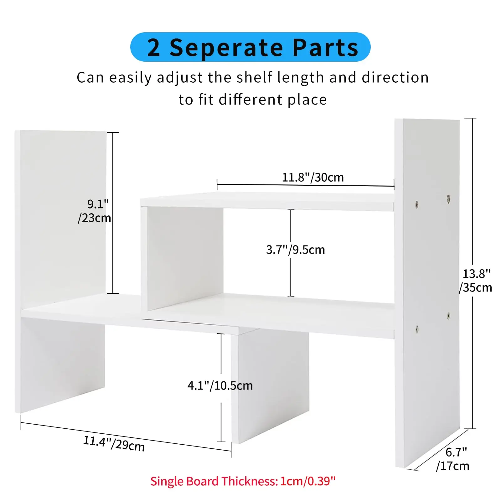 Adjustable Wood Desktop Shelf Organizer 5