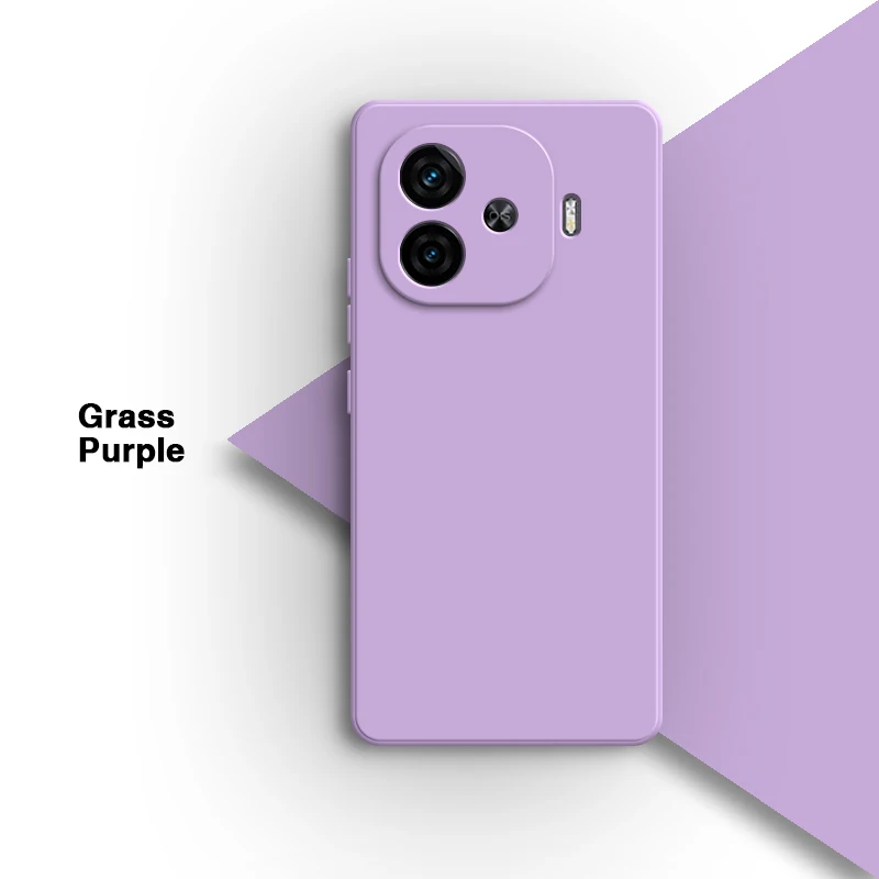 Vibrant Candy Color Soft Silicone Phone Case - Durable Liquid Silicone Back Cover