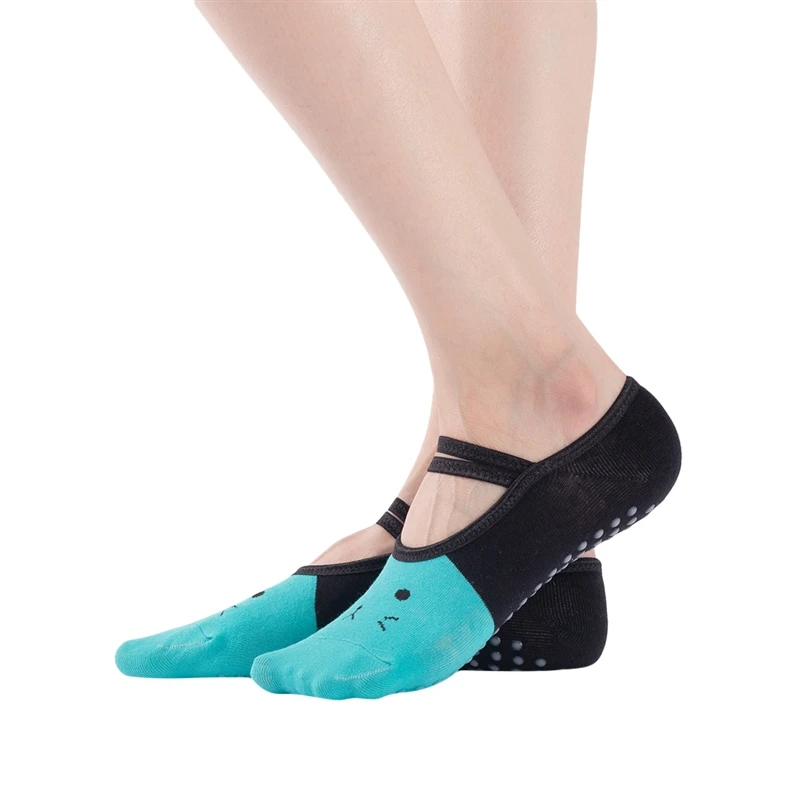 1Pair High Quality Ladies Pilates Socks Non-Slip Breathable Backless Yoga Ankle Bare Instep Ladies Ballet Sport Sock Fitness Gym