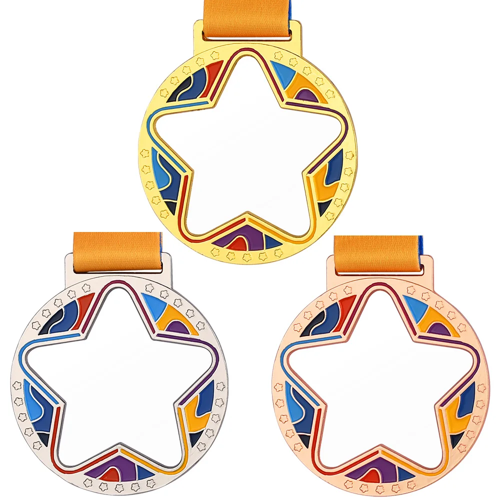 Creative Acrylic Medal Children's Medals Award Transparent Medal School Students Running Sport Games Medals Free Print award medals