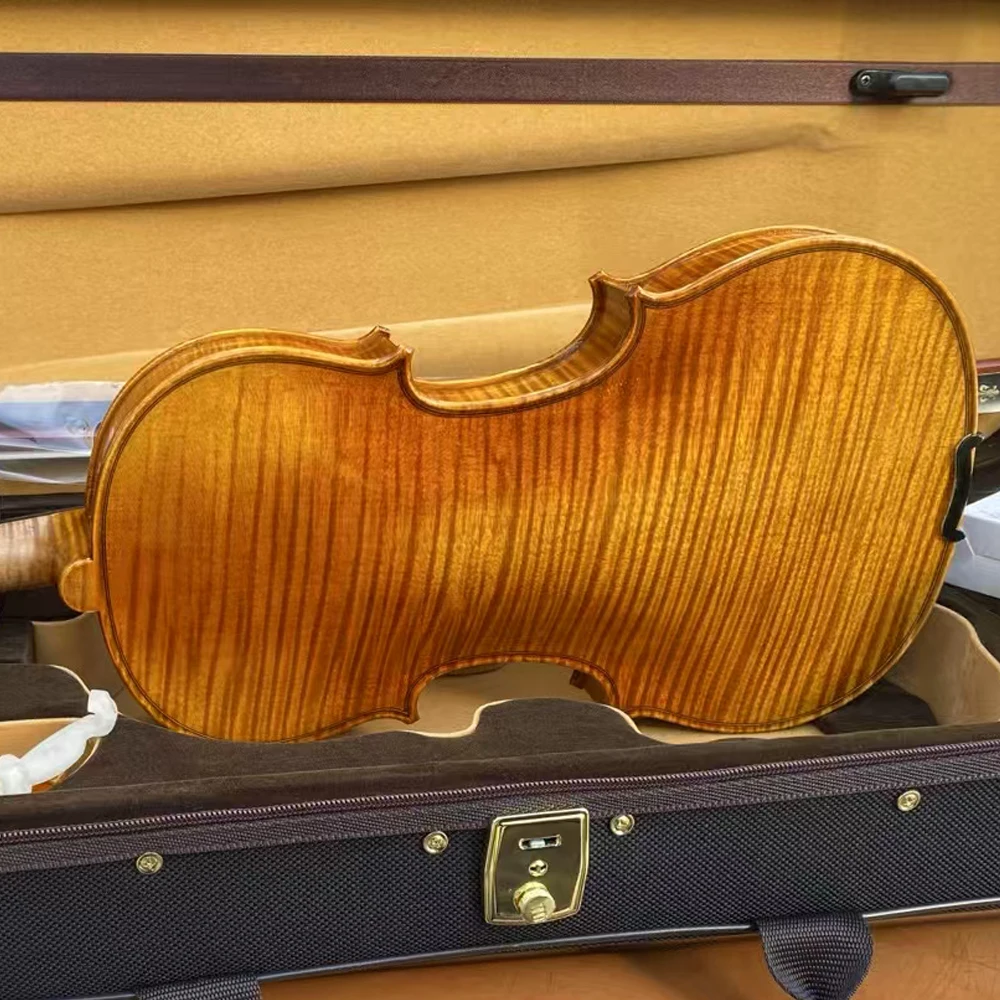Over 40 years All European spruce Handmade Violin 4/4 size strong tone ！Italian retro Oil Varnish Violin Professional brown