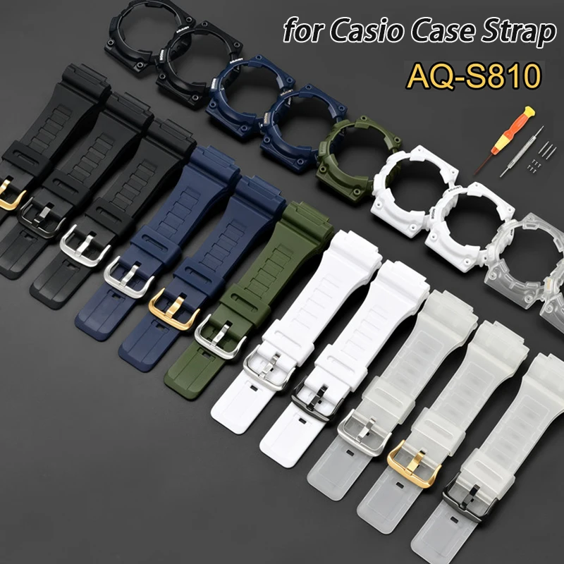 Durable Rubber Resin Sports Watch Band with Protective Shell