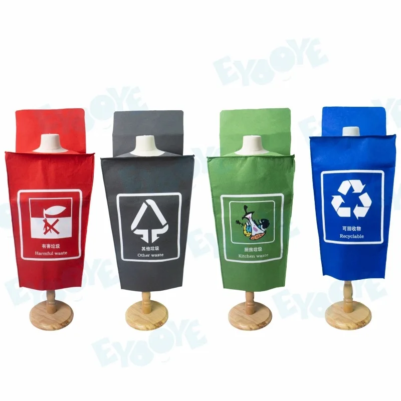 Parent-child Environmental Protection Garbage Bin Dolls Adult Models Fashion Show Garbage Classification Performance Costumes