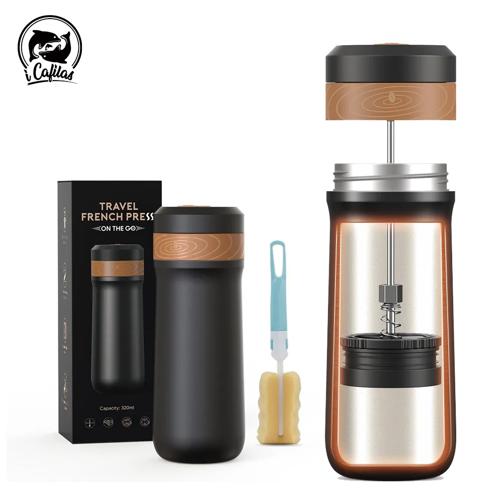 Cafetière De Voyage, Bouteille De Presse à Café Portable De 350 Ml