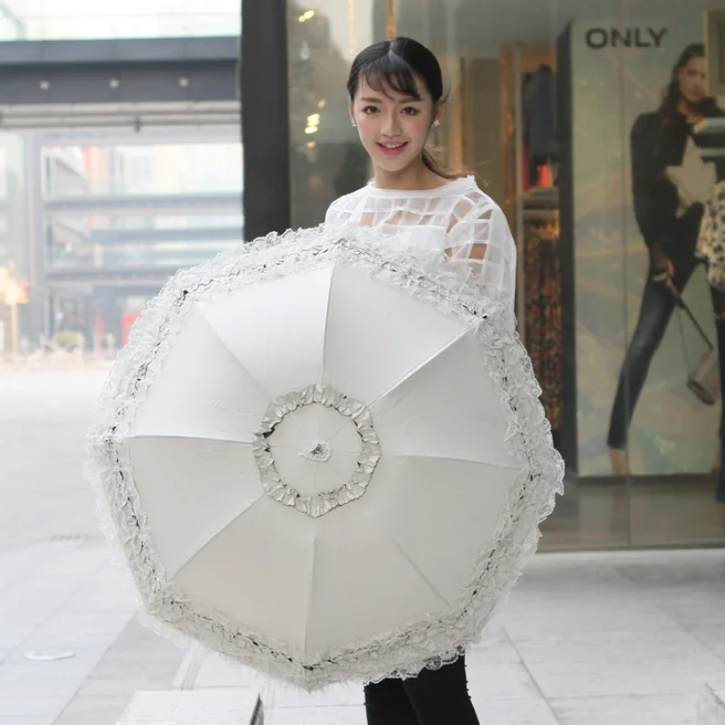 

Windproof Strong Umbrella Women Parasol Beach Umbrella Cute Lace Luxury Sun Large Goth Lolita Guarda Chuvas Rain Gear WSW30XP