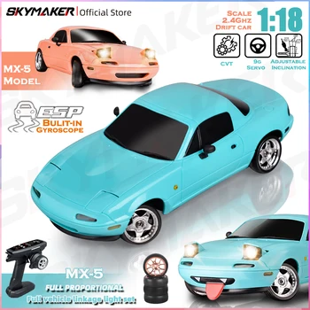 Skymaker LDRC LD1804 1/18 RC Drift Car MX5 2.4GHz RWD with ESP Gyroscope on-Road LED Lights Full Scale RC Cars Children Toy Gift 1