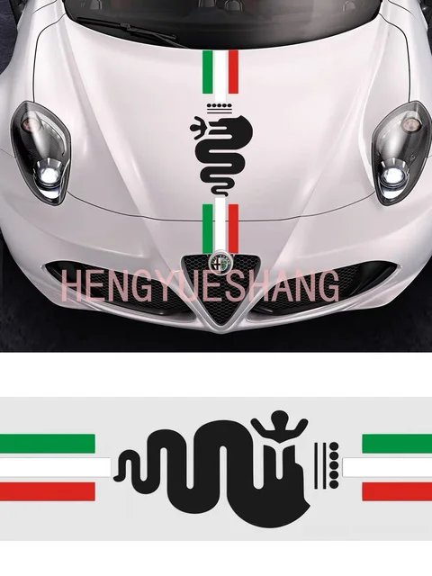 Adesivo Tetto Alfa Romeo Racing | Per Giulietta, 147, Mito | Bianco, Codice BR-BODYWH00020 - Foto 6