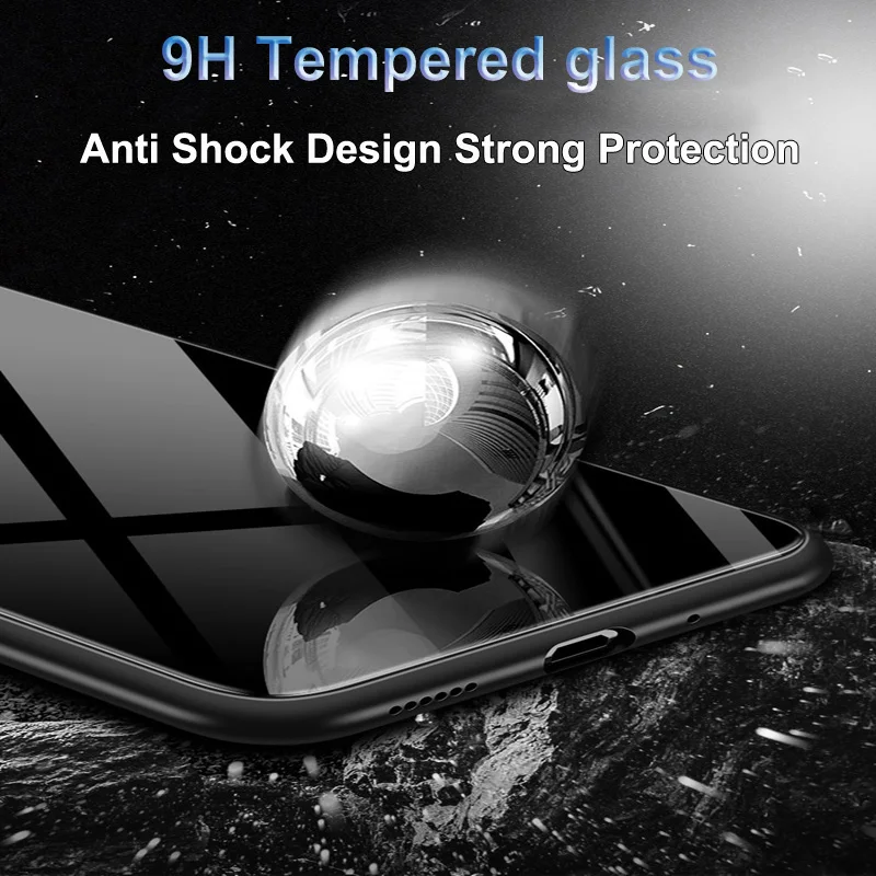 Premium 9H Tempered Glass Phone Back Cover with Hard Protective Shell